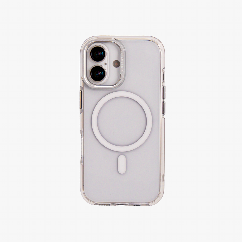 Ironclad – Transparent Silver MagSafe Case Cover for iPhone 17