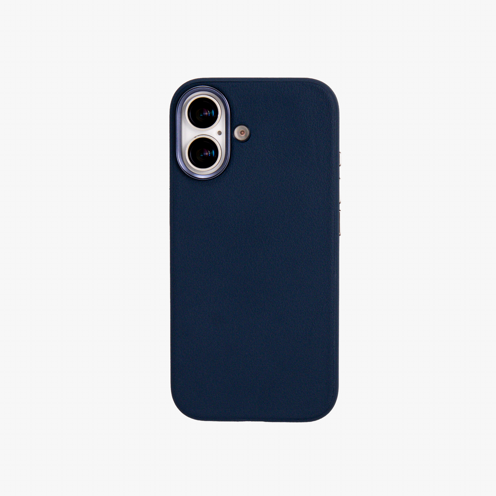 Primo – Blue Leather Premium MagSafe Case Cover for iPhone 17