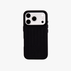 Ridge  – Black Premium Modern Leather-texture MagSafe Case Cover for iPhone 17 pro