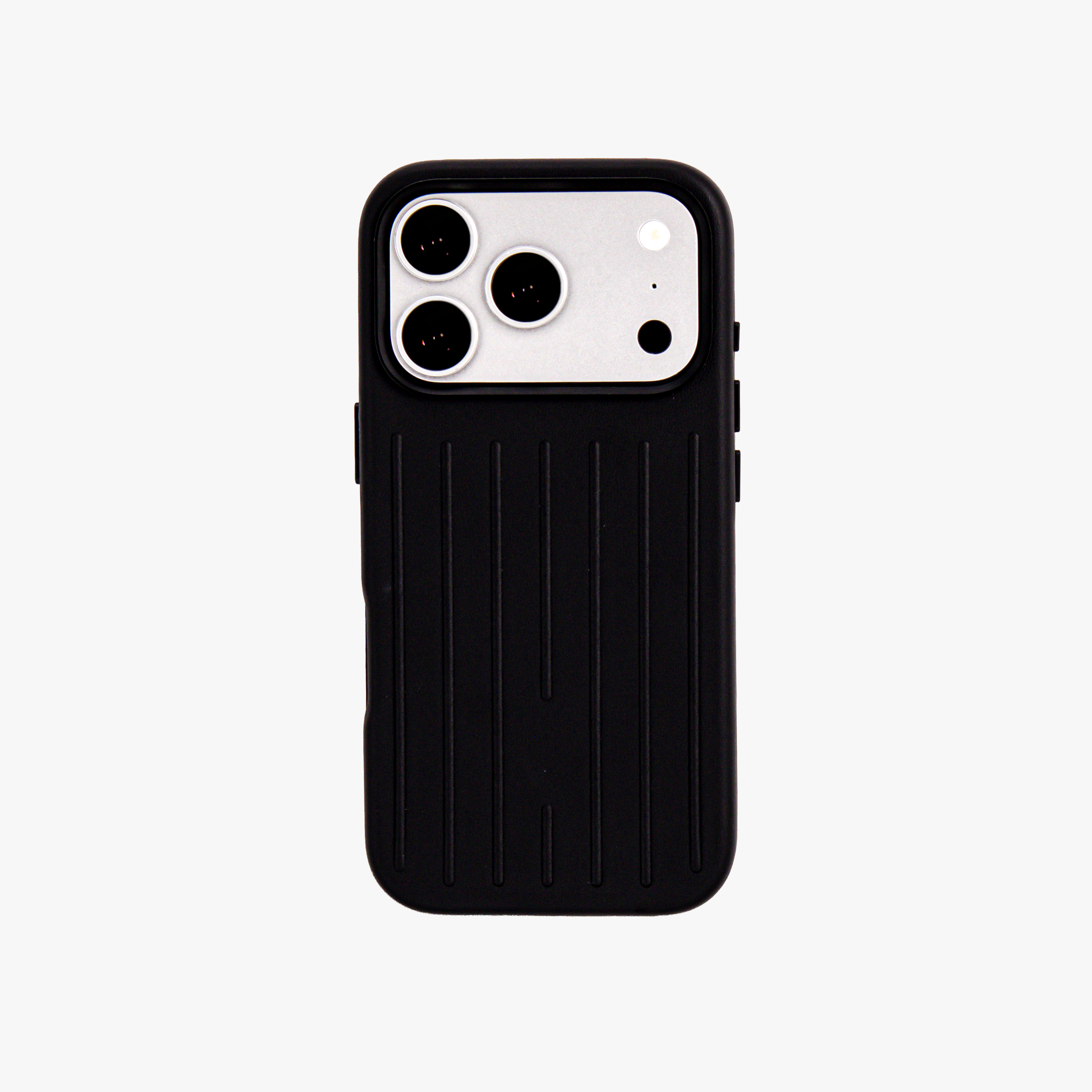 Ridge  – Black Premium Modern Leather-texture MagSafe Case Cover for iPhone 17 pro