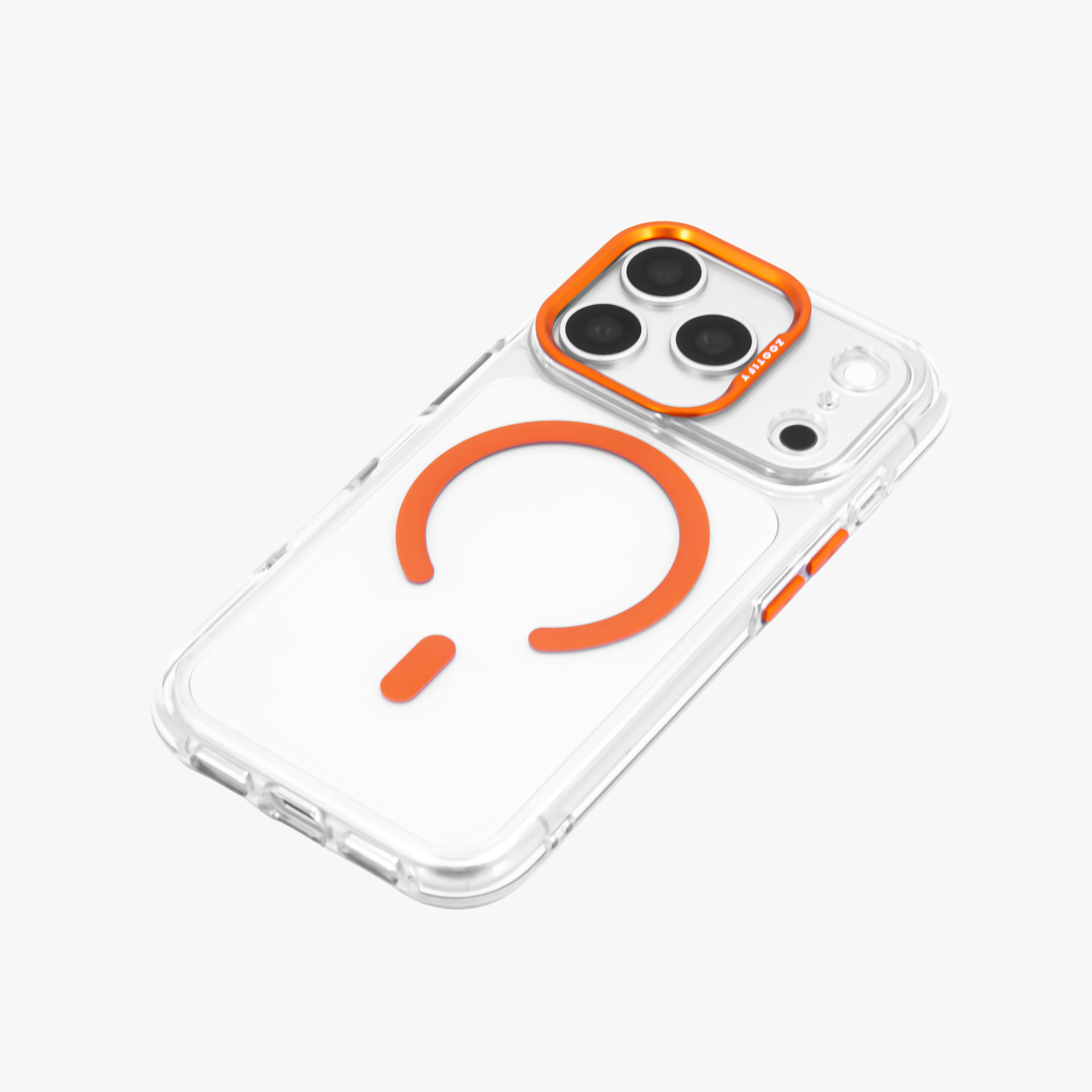 Ironclad – Transparent Orange MagSafe Case Cover for iPhone 17 pro