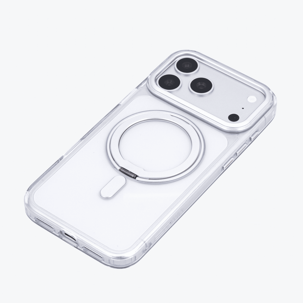 Orbit Grip – Clear transparent O-Stand MagSafe case cover for iPhone 17 Pro Max