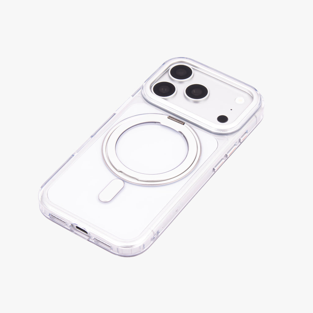 Orbit Grip – Clear transparent O-Stand MagSafe case cover for iPhone 17 pro