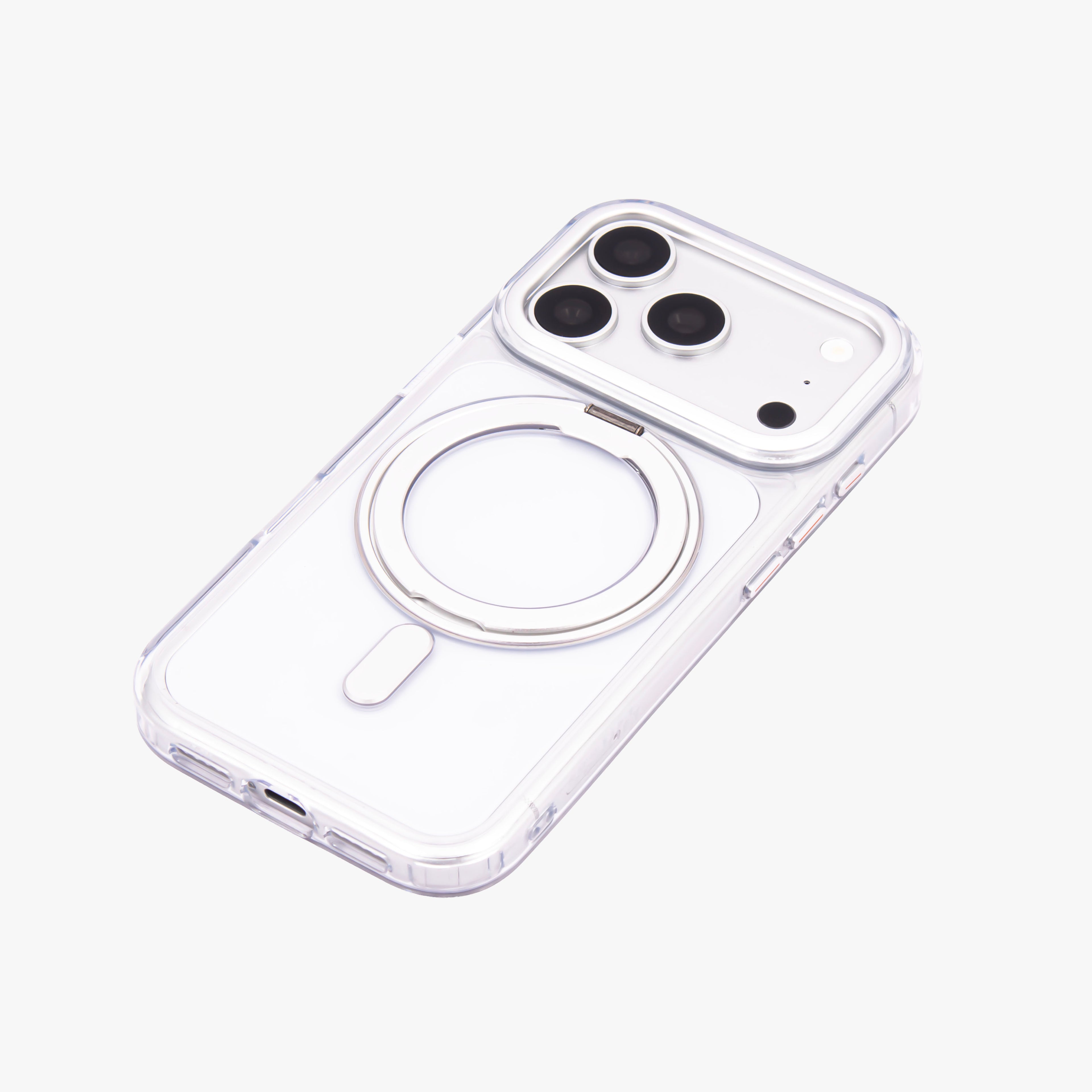 Orbit Grip – Clear transparent O-Stand MagSafe case cover for iPhone 17 pro
