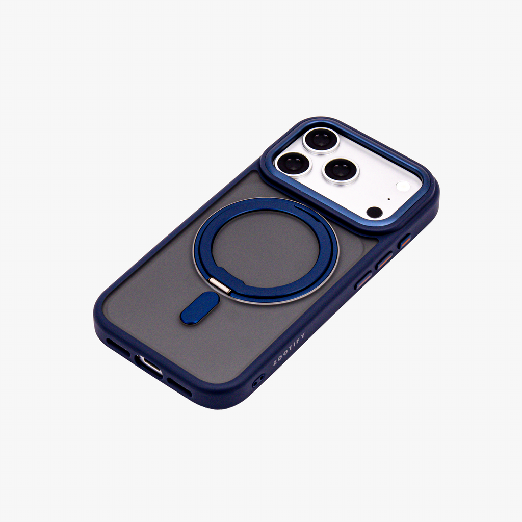 Orbit Grip – Blue O-Stand MagSafe case cover for iPhone 17 pro