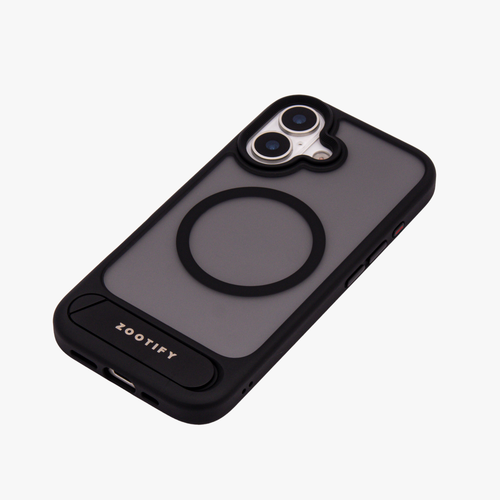 Frostand – Black Frosted MagSafe Case Cover with Kickstand for iPhone 17