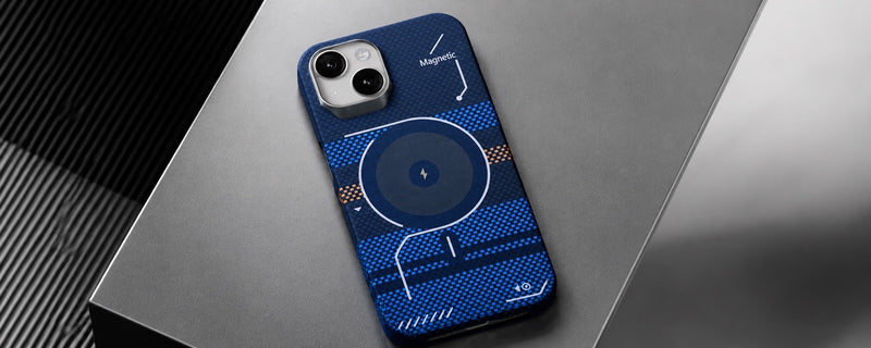 ArtiShell – Blue Detachable Layer Modular MagSafe Case for iPhone 15 mobile banner 1