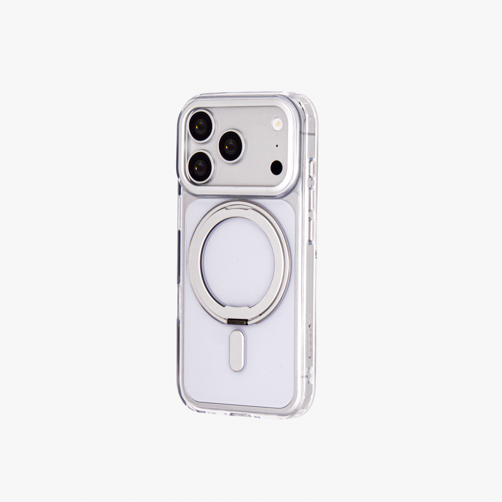 Orbit Grip – Clear transparent O-Stand MagSafe case cover for iPhone 17 pro