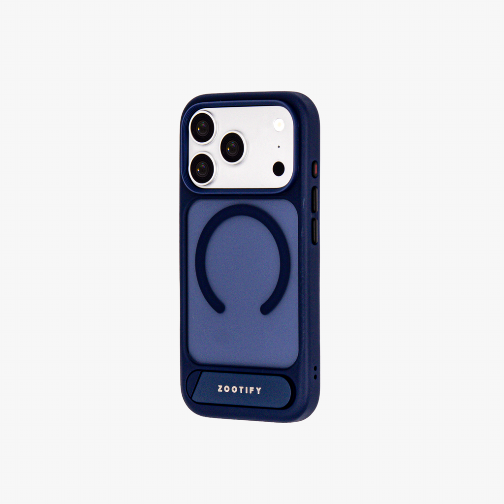 Frostand – Blue Frosted MagSafe Case Cover with Kickstand for iPhone 17 pro