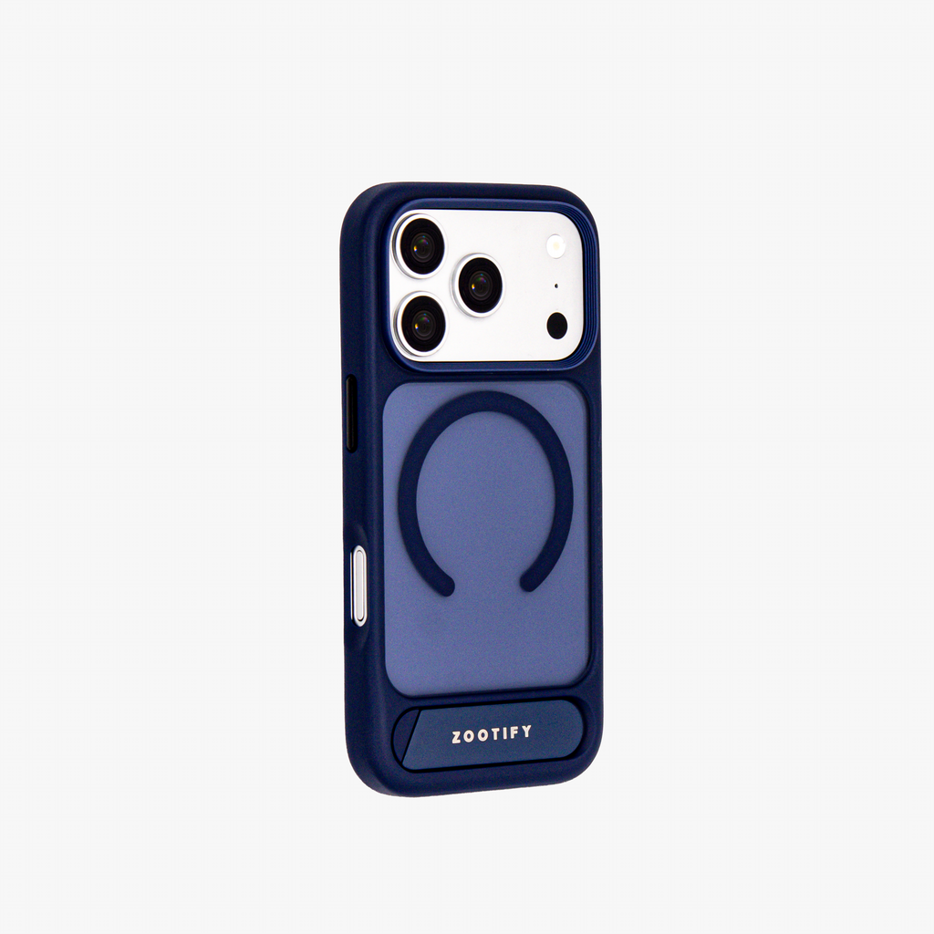 Frostand – Blue Frosted MagSafe Case Cover with Kickstand for iPhone 17 pro