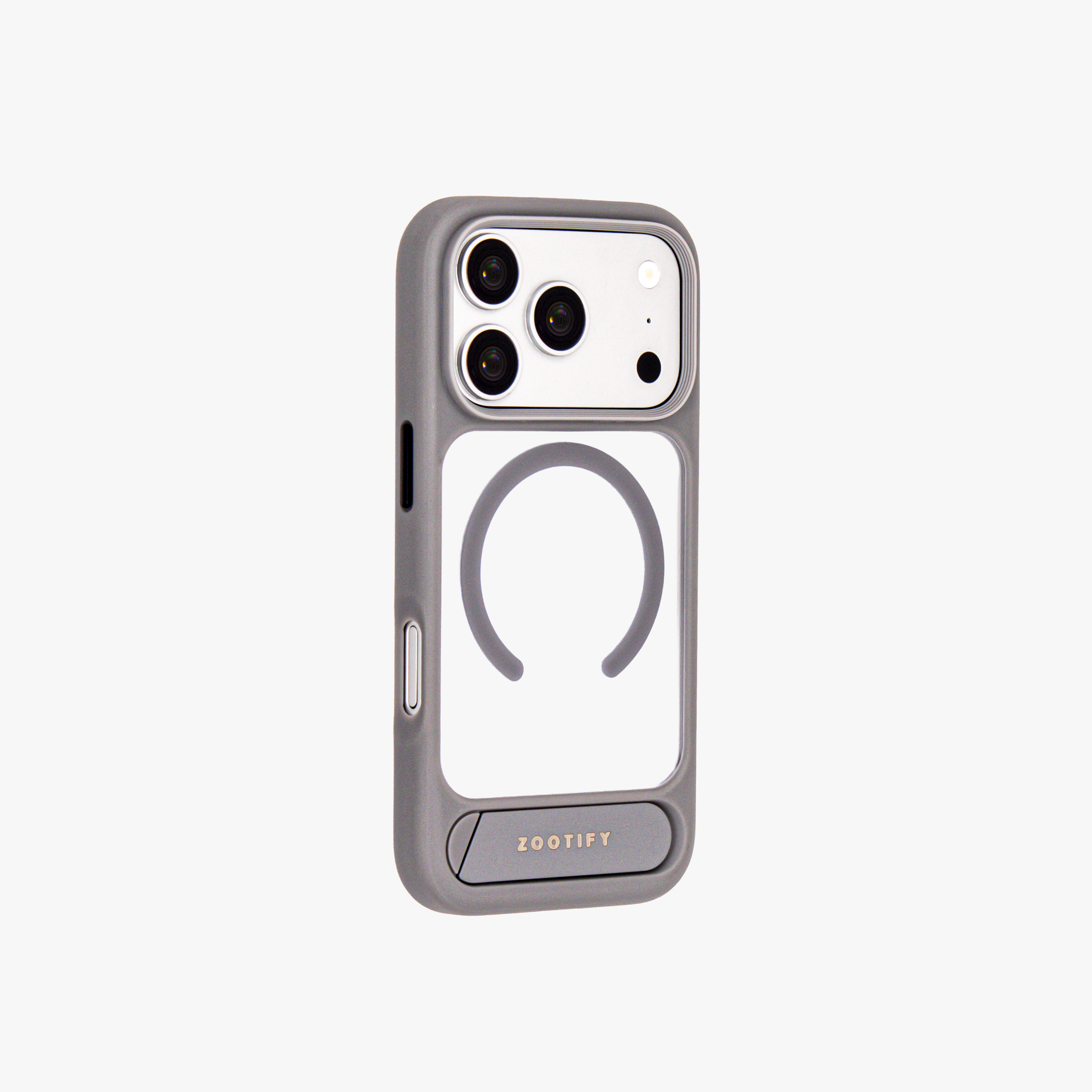 Frostand – Grey Frosted MagSafe Case Cover with Kickstand for iPhone 17 pro