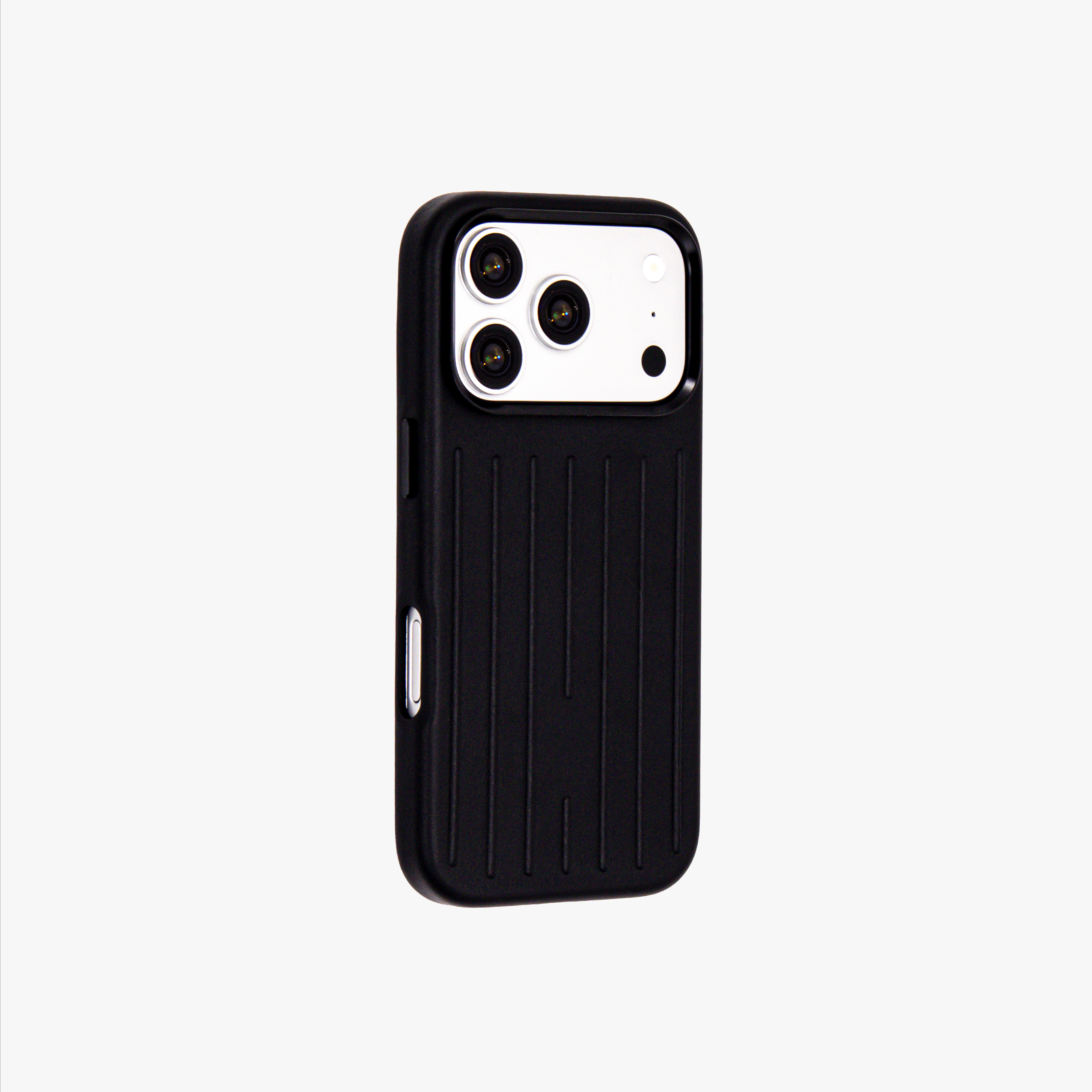 Ridge  – Black Premium Modern Leather-texture MagSafe Case Cover for iPhone 17 pro