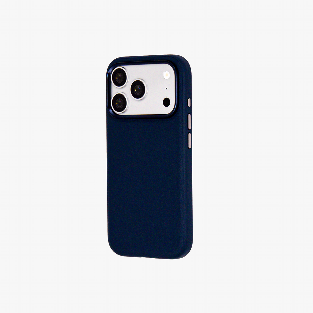 Primo – Blue Leather Premium MagSafe Case Cover for iPhone 17 pro