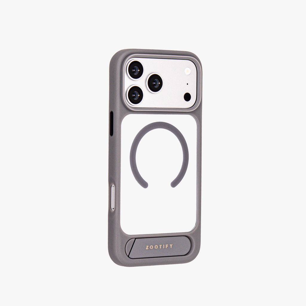 Frostand – Grey Frosted MagSafe Case Cover with Kickstand for iPhone 17 Pro Max