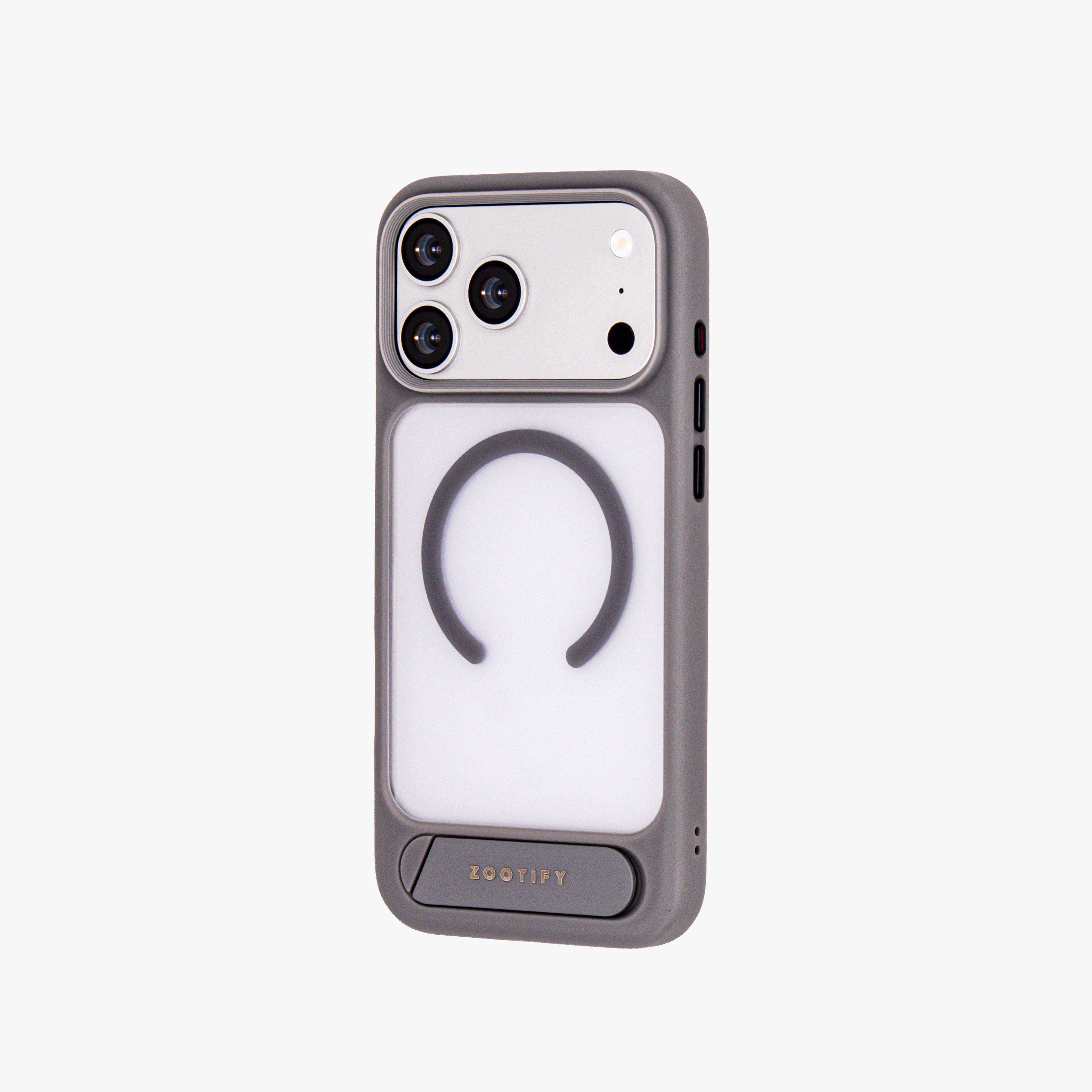 Frostand – Grey Frosted MagSafe Case Cover with Kickstand for iPhone 17 Pro Max