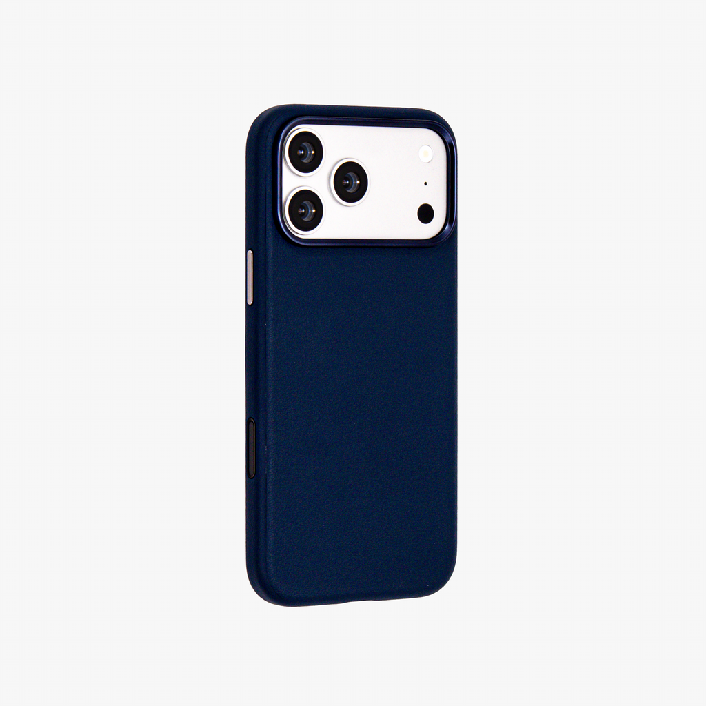 Primo – Blue Leather Premium MagSafe Case Cover for iPhone 17 Pro Max
