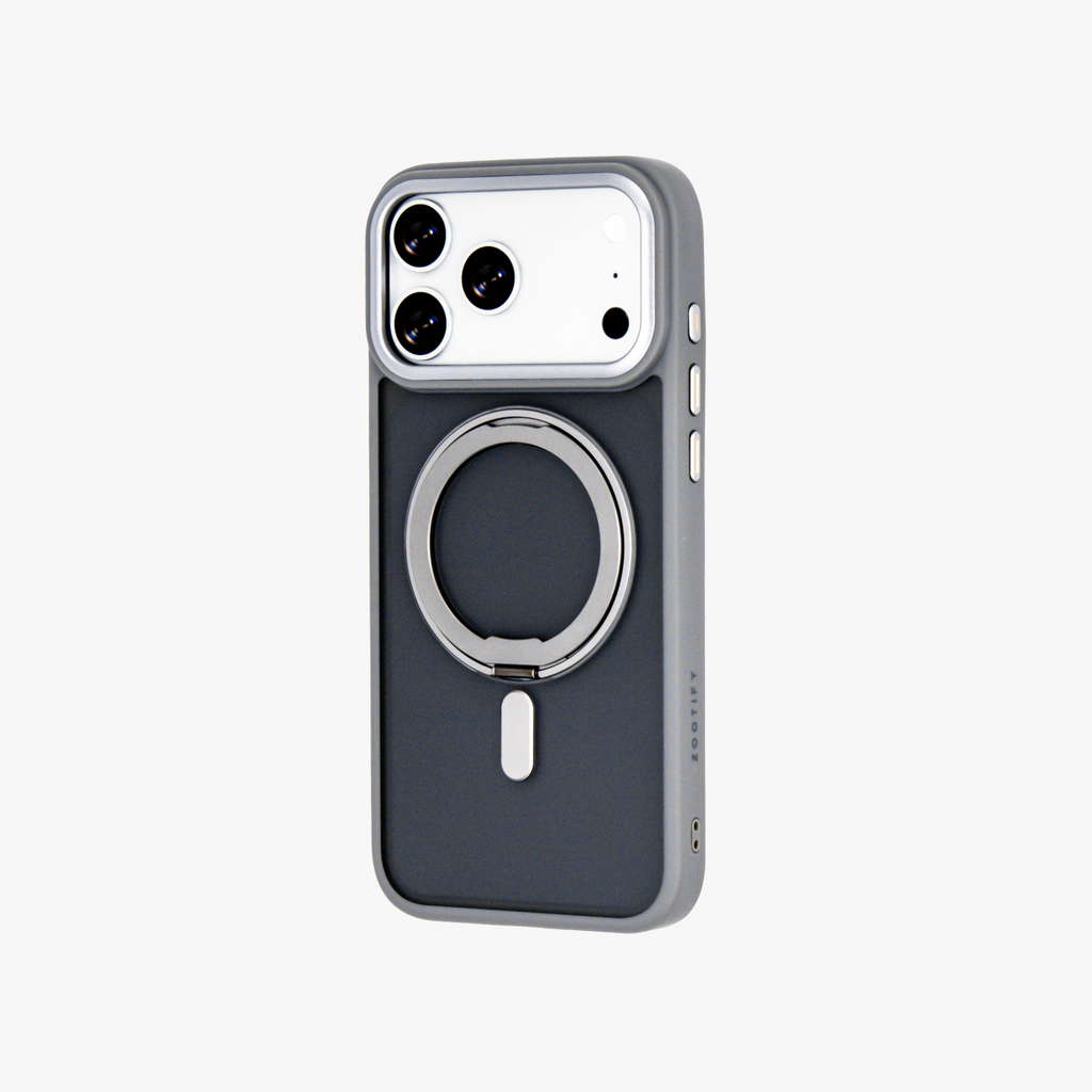 Orbit Grip – Grey O-Stand MagSafe case cover for iPhone 17 Pro Max