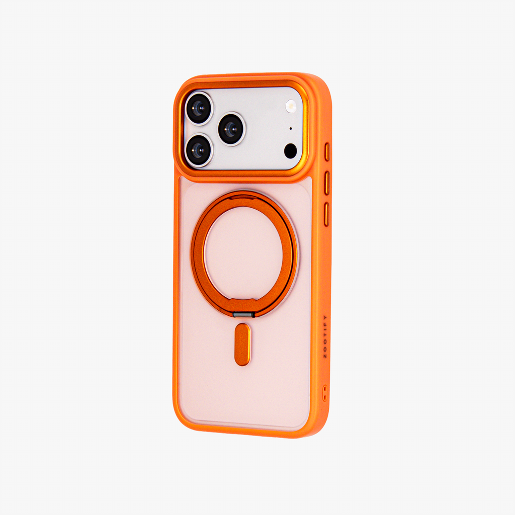 Orbit Grip – Orange O-Stand MagSafe case cover for iPhone 17 Pro Max