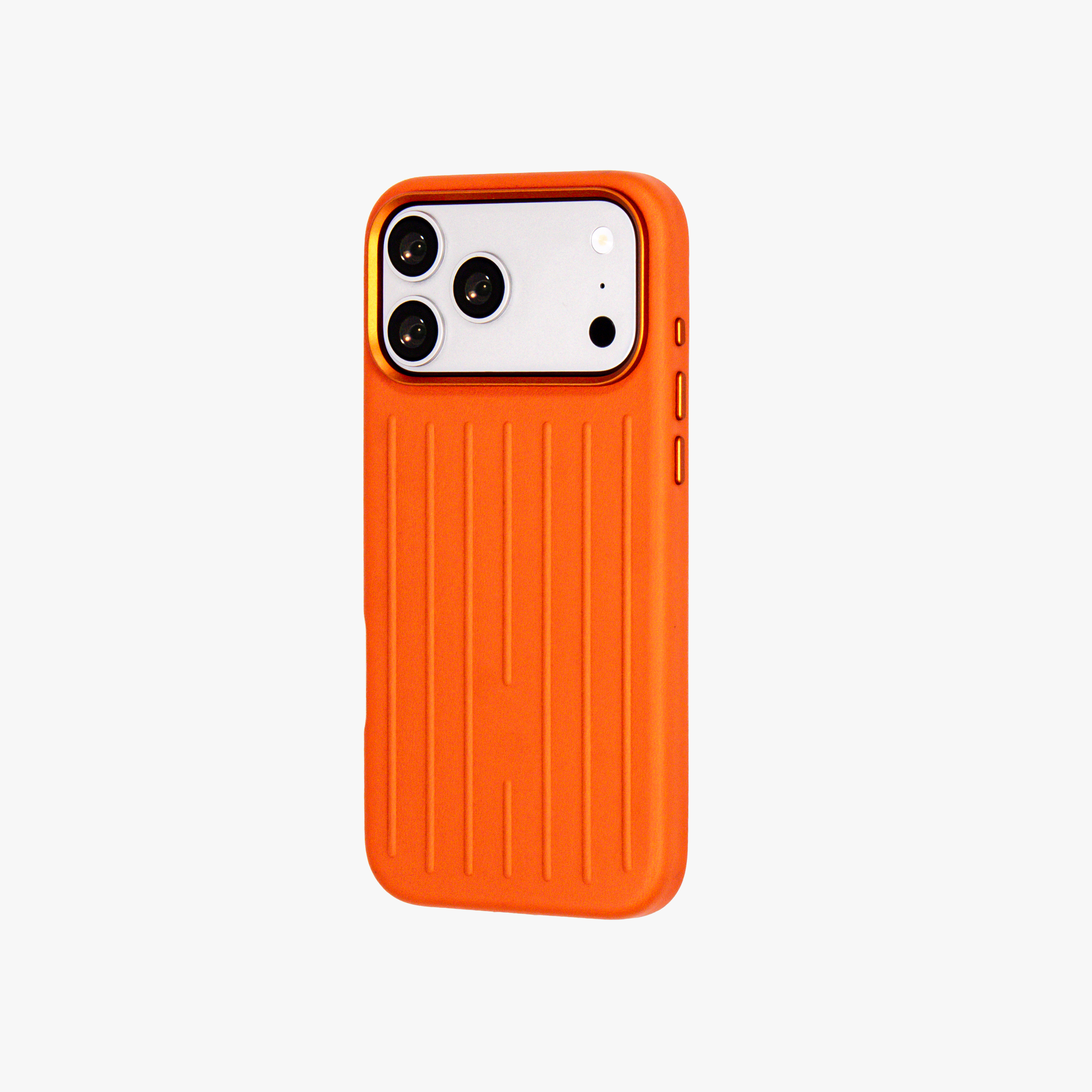 Ridge  – Orange Premium Modern Leather-texture MagSafe Case Cover for iPhone 17 Pro Max