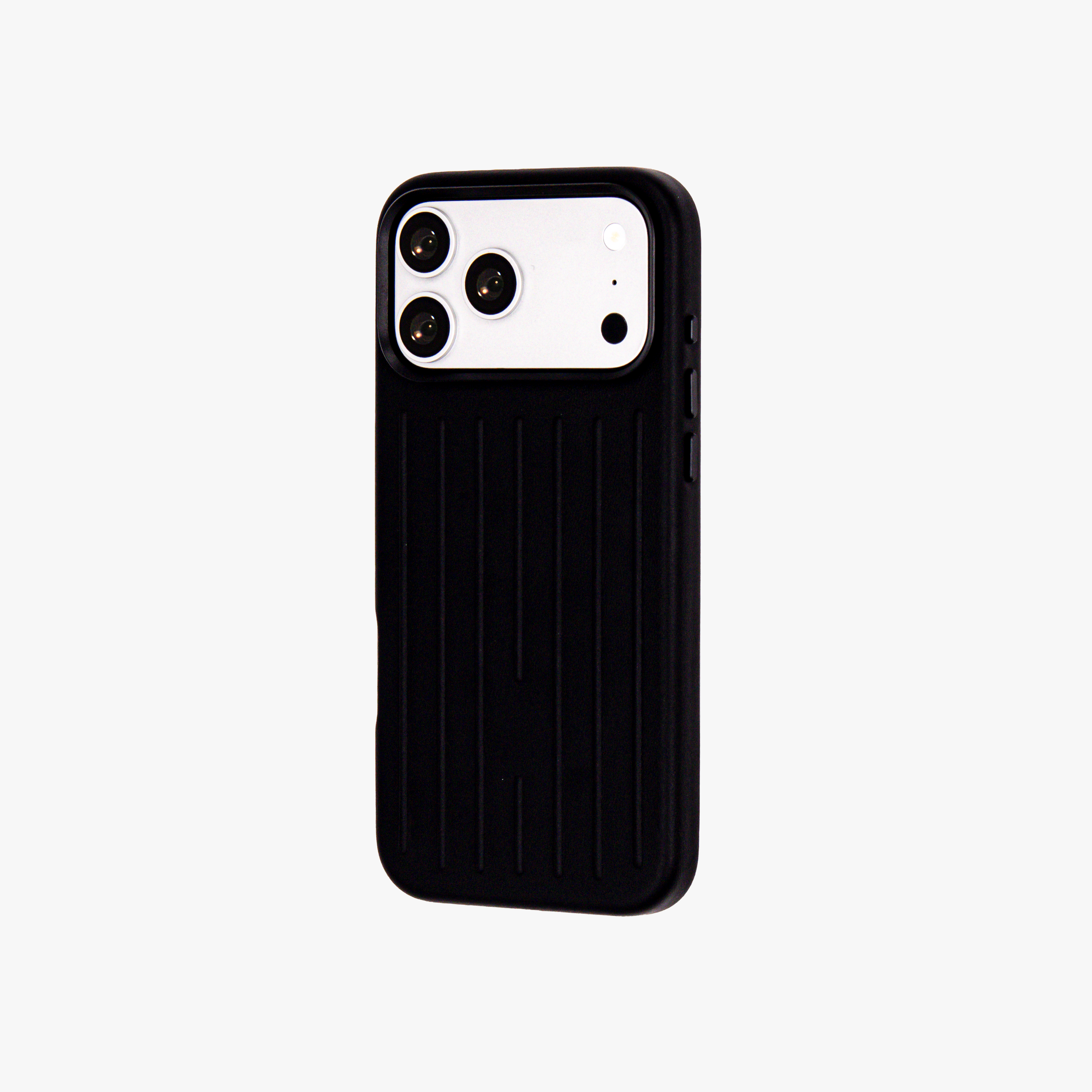 Ridge  – Black Premium Modern Leather-texture MagSafe Case Cover for iPhone 17 Pro Max