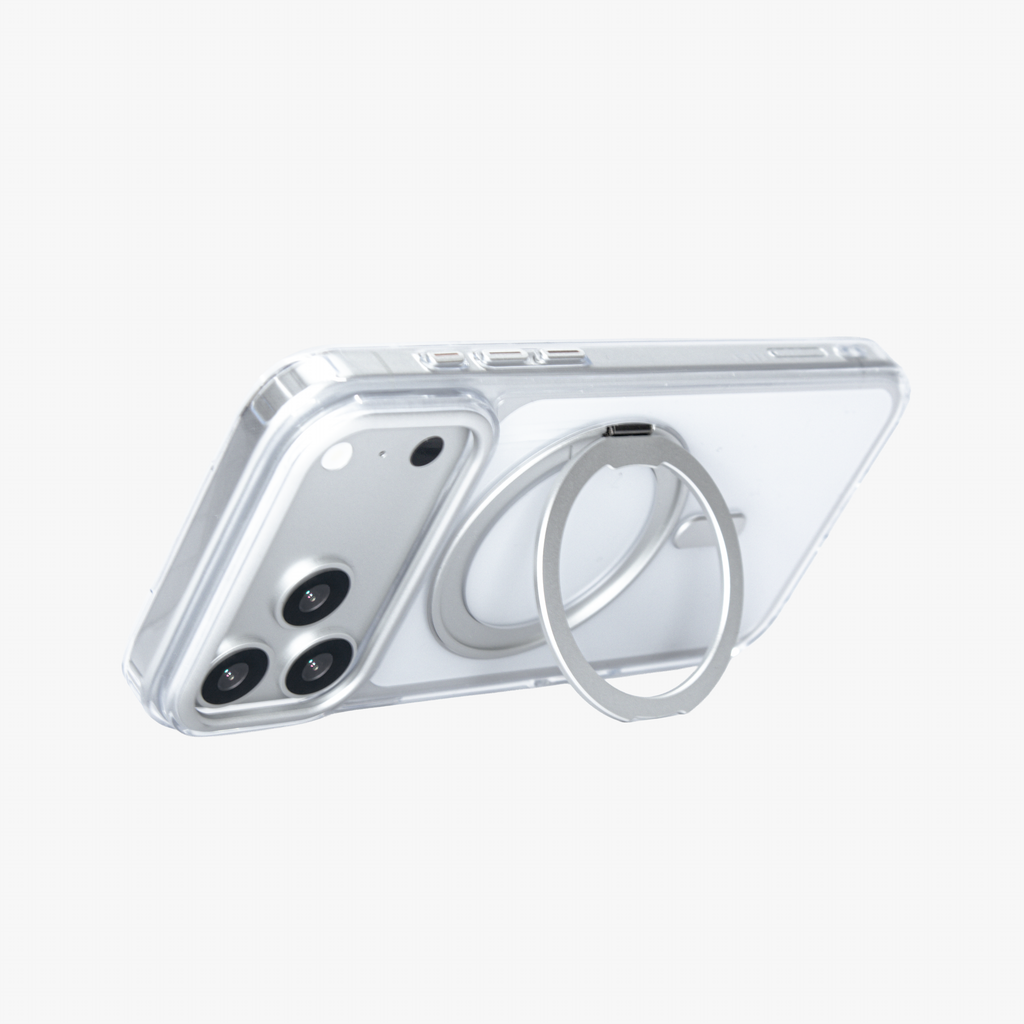 Orbit Grip – Clear transparent O-Stand MagSafe case cover for iPhone 17 Pro Max