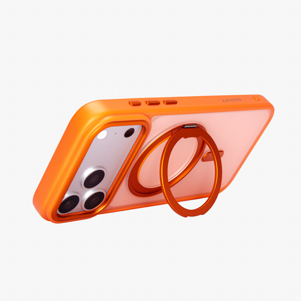 Orbit Grip – Orange O-Stand MagSafe case cover for iPhone 17 Pro Max
