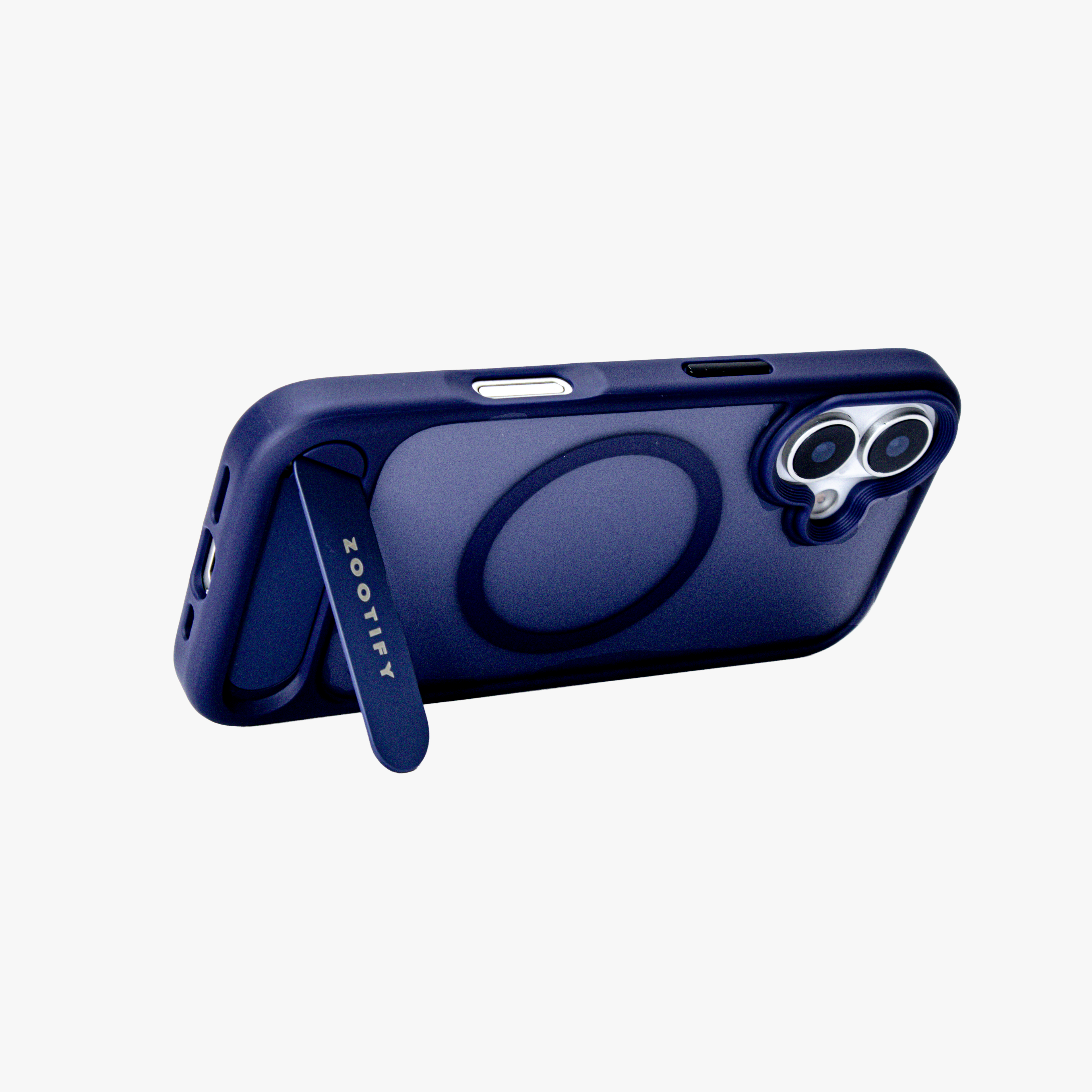 Frostand – Blue Frosted MagSafe Case Cover with Kickstand for iPhone 17