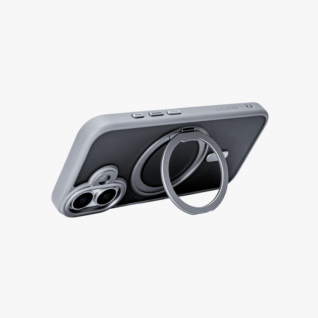 Orbit Grip – Grey O-Stand MagSafe case cover for iPhone 17