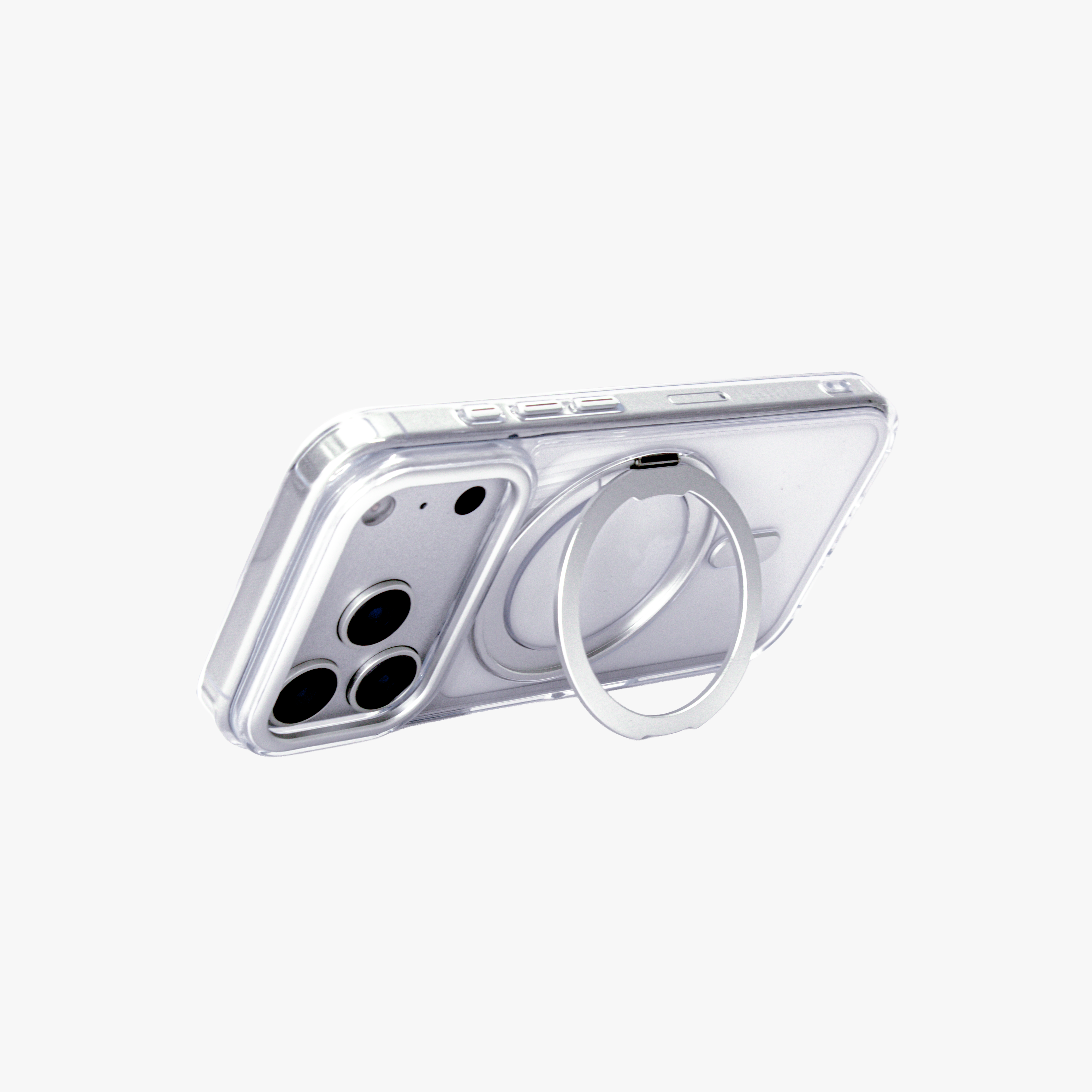 Orbit Grip – Clear transparent O-Stand MagSafe case cover for iPhone 17 pro