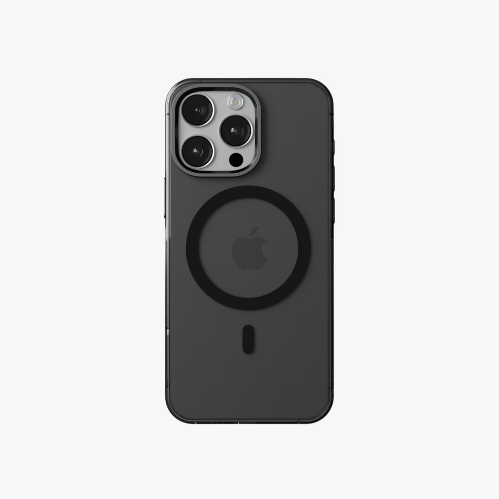 Ironclad Aura – Smoky Grey Magsafe Transparent Shield Case for iPhone 15 pro