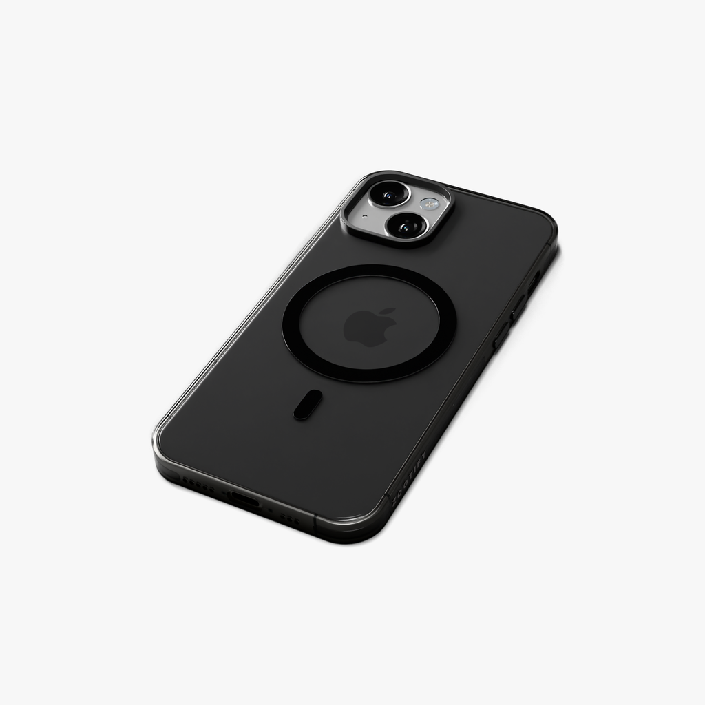 Ironclad Aura – Smokey Grey Magsafe Transparent Shield Case for iPhone 15