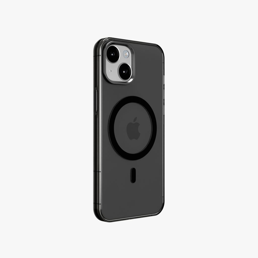 Ironclad Aura – Smokey Grey Magsafe Transparent Shield Case for iPhone 15