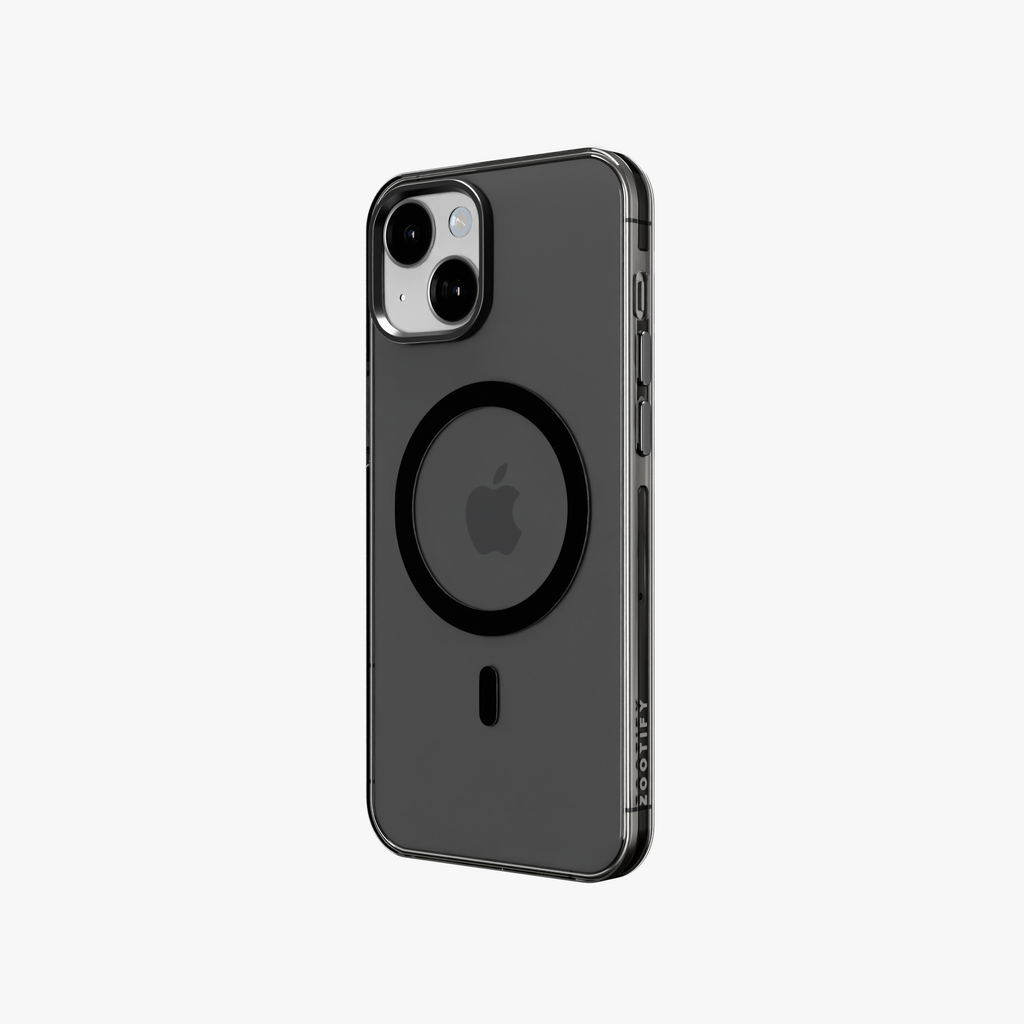 Ironclad Aura – Smokey Grey Magsafe Transparent Shield Case for iPhone 15