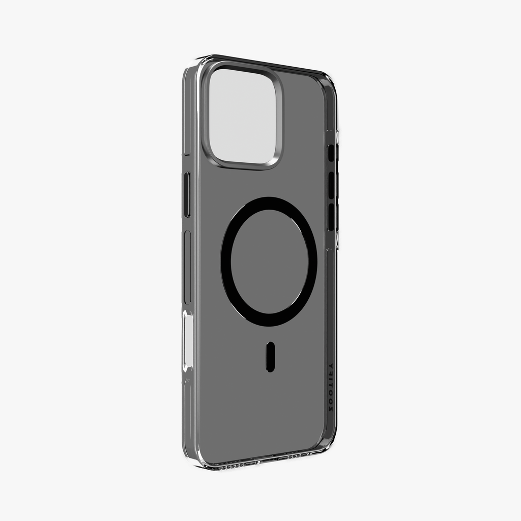 Ironclad Aura – Smoky Grey MagSafe Transparent Shield Case for iPhone 16 pro max