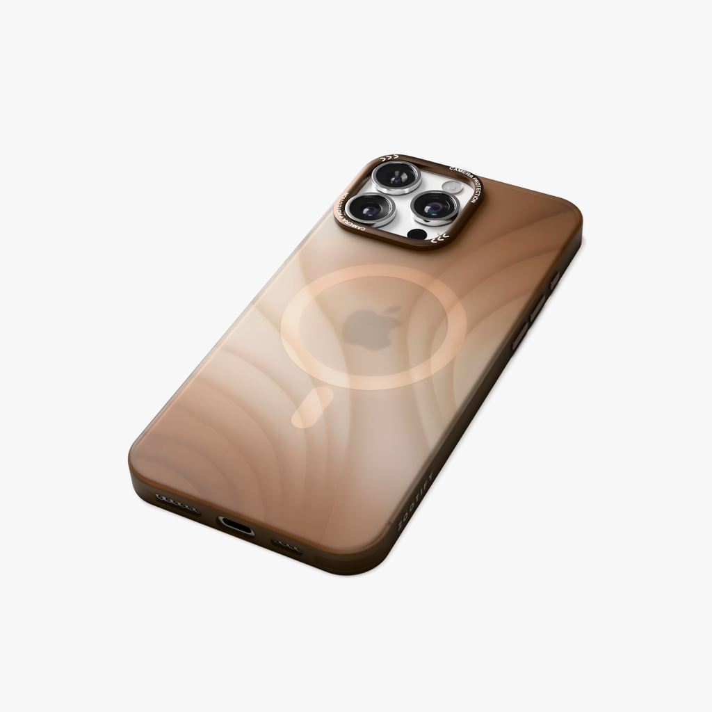 MeteorGlow – Brown Unique Frosted Finish MagSafe Case for iPhone 16 pro max