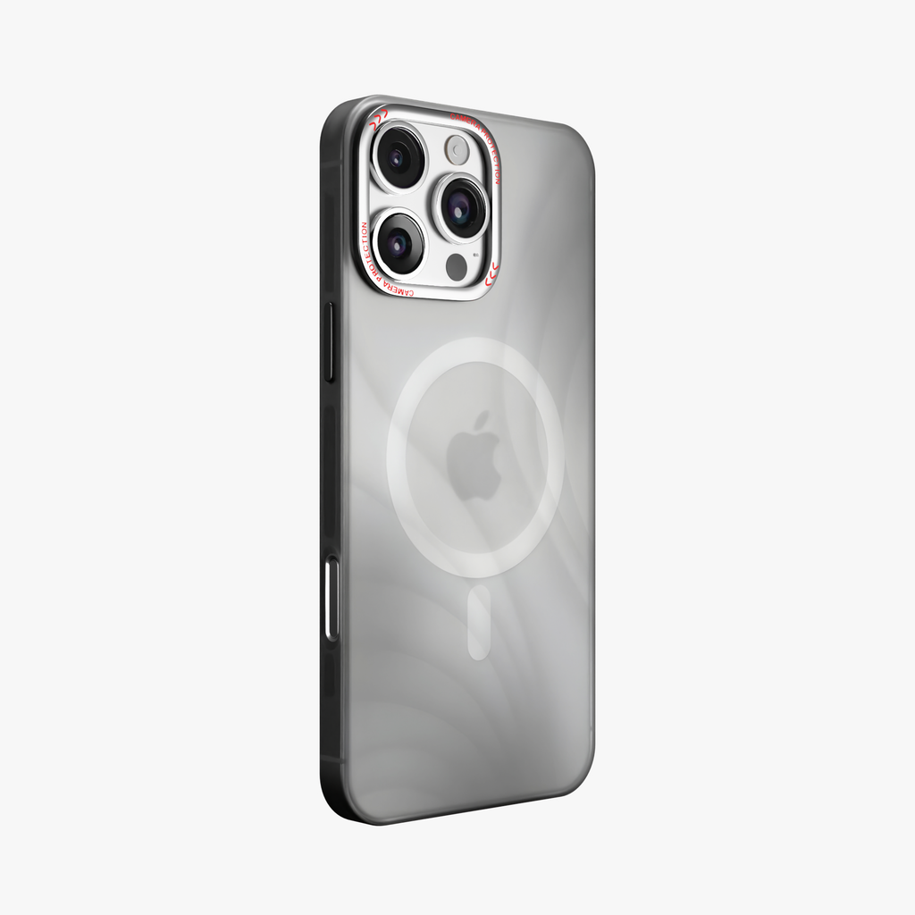 MeteorGlow – Titanium Grey Unique Frosted Finish MagSafe Case for iPhone 16 pro max