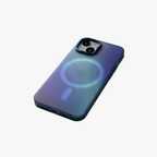 MeteorGlow – Unique Frosted Blue Finish MagSafe Case for iPhone 15