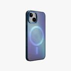MeteorGlow – Unique Frosted Blue Finish MagSafe Case for iPhone 15