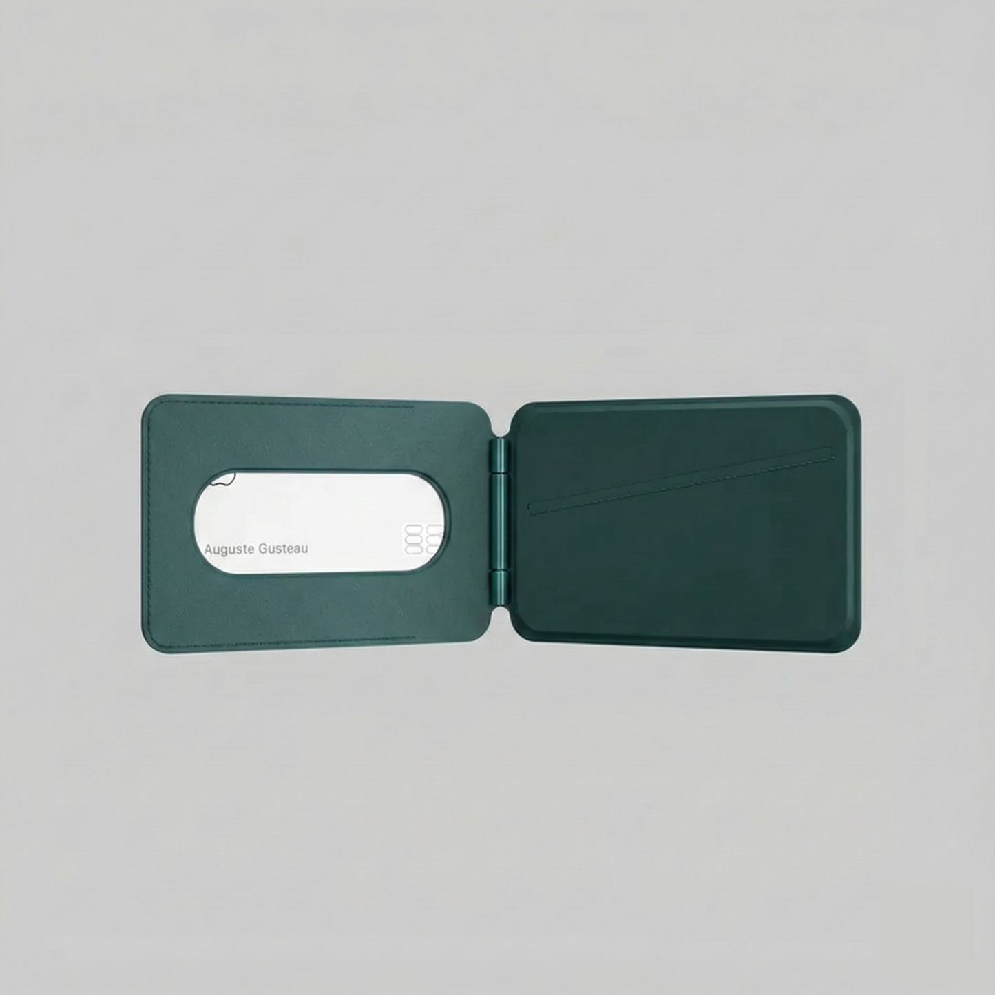 MagSafe Wallet – Olive Green Premium Leatherite Slim Card Holder with Stand