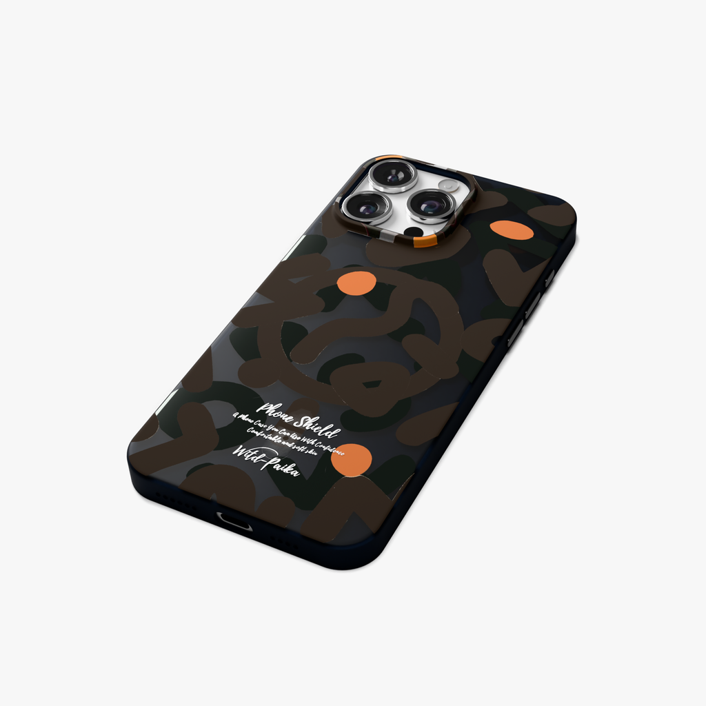 NeoWave – Black  Unique Double-layer Print Frosted MagSafe Phone Cover for iPhone 16 pro max