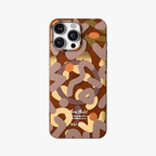 NeoWave – Brown Double-layer Print Frosted MagSafe Phone Cover for iPhone 16 pro max