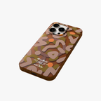 NeoWave – Brown Unique Double-layer Print Frosted MagSafe Phone Cover for iPhone 15 pro max