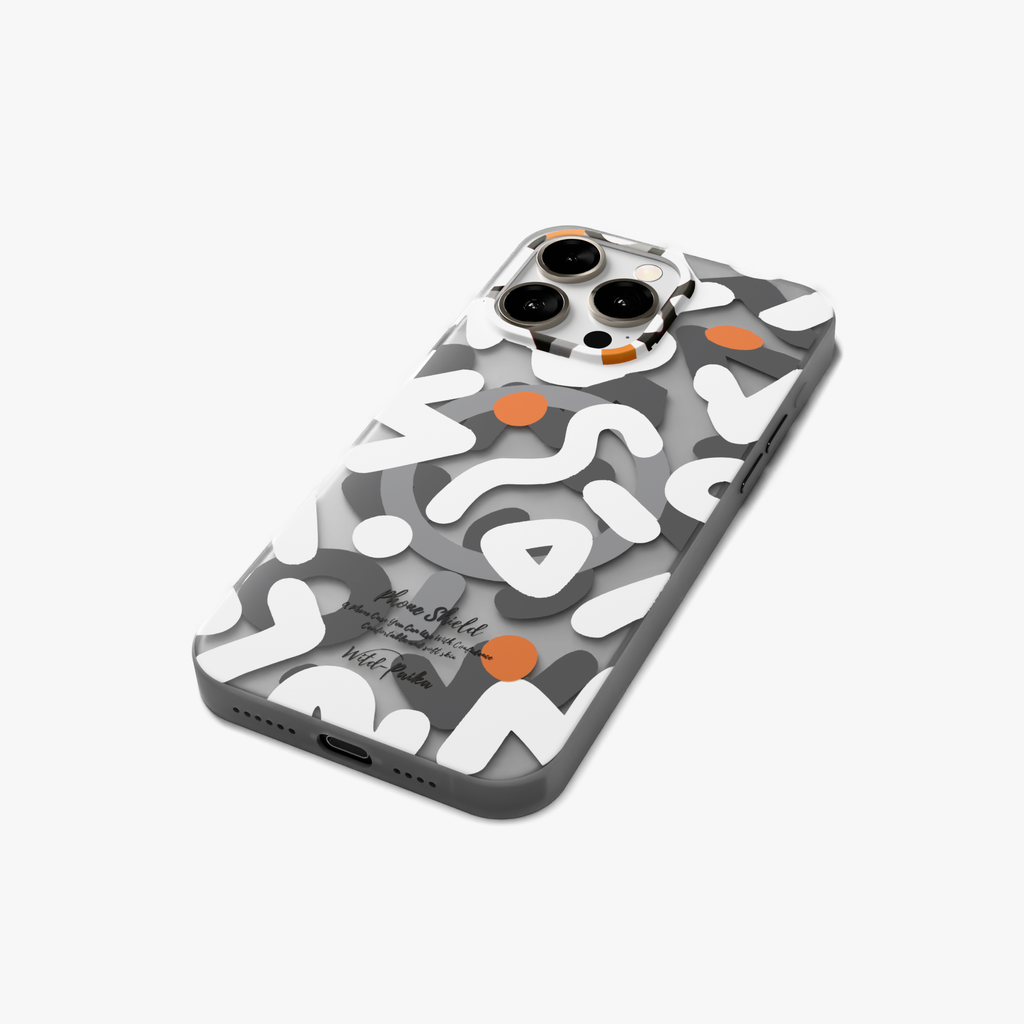 NeoWave – Unique Double-layer Print Frosted MagSafe Phone Cover for iPhone 15 pro max