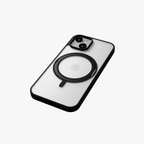 Orbit Grip – Black 360° Tactile O-Stand Clear transparent Case for iPhone 15