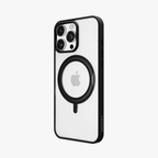 Orbit Grip – Black 360° Tactile O-Stand Clear transparent Case for iPhone 16 pro max