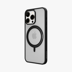Orbit Grip – Black 360° Tactile O-Stand Clear transparent Case for iPhone 15 pro max
