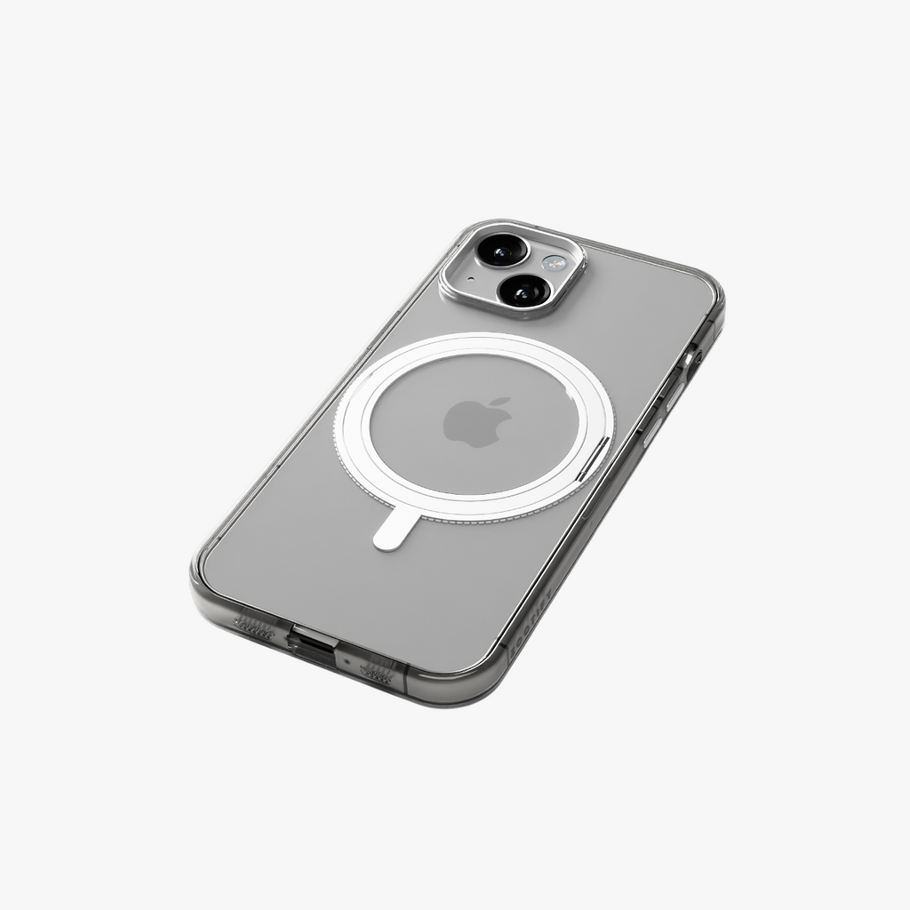 Orbit Grip – 360° Tactile O-Stand Clear transparent Case for iPhone 15