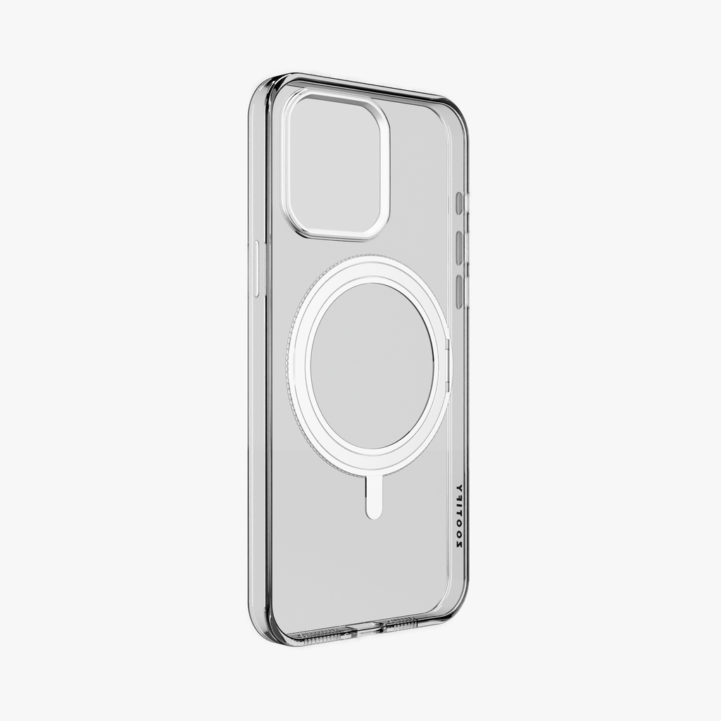 Orbit Grip – 360° Tactile O-Stand Clear transparent Case for iPhone 15 pro max