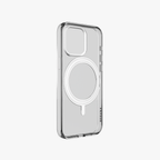 Orbit Grip –   Clear Silver 360° Tactile O-Stand Clear transparent Case for iPhone 15 pro