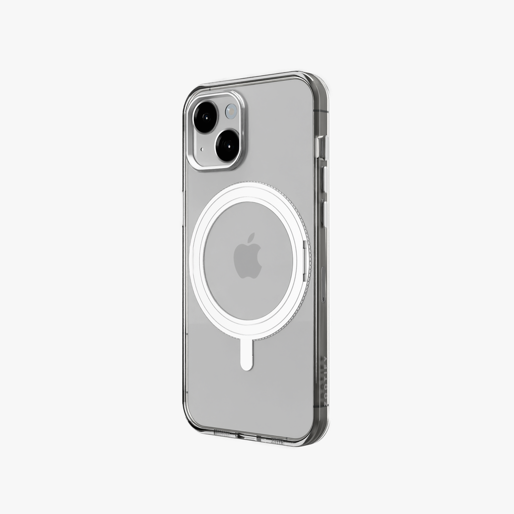 Orbit Grip – 360° Tactile O-Stand Clear transparent Case for iPhone 15